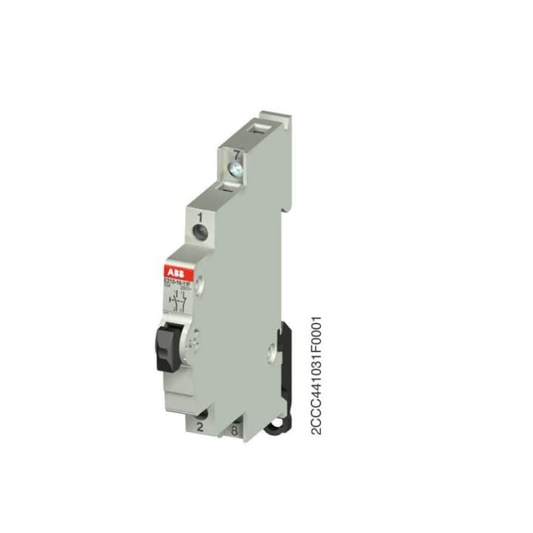 Кнопка E215-16-11F, 1NO+1NC, 16A(250VAC), без фикс., черная кнопка, 0,5M