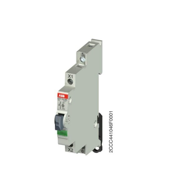 Кнопка E217-16-10D, 1NO, 16A(115_250VAC), без фикс., зеленый LED, 0,5M