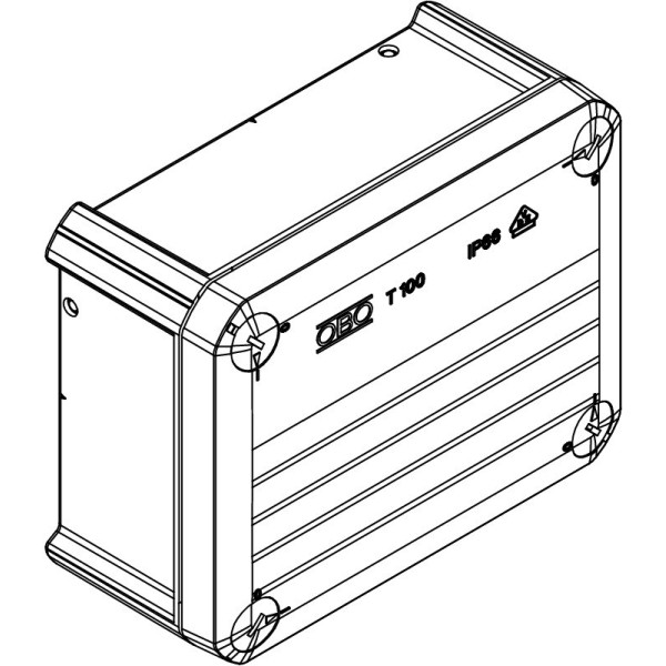 Коробка распред. T 100 OE, IP66, 150x116x67мм, без вводов, серый, полипропилен