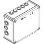 Коробка распред. T 250 без клемм, IP66, 240x190x95мм, 9хМ25, 7хМ32, серый, полипроп. армир.стекловол
