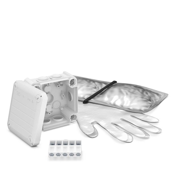 Комплект T 60 hars, распред. коробка, IP68, UV-resistant, IK08, 114х114х57мм, 7хМ25, серый, полипропилен