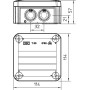 Комплект T 60 hars, распред. коробка, IP68, UV-resistant, IK08, 114х114х57мм, 7хМ25, серый, полипропилен