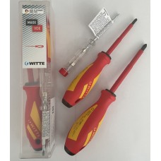 Набор диэлектрических отверток WITTE MAXX VDE 3 пр. MPZ1+2