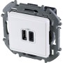 Inspiria - Зарядное устройство с двумя USB-разъемами Type A + Type C, 3000mA, 5В (белый)