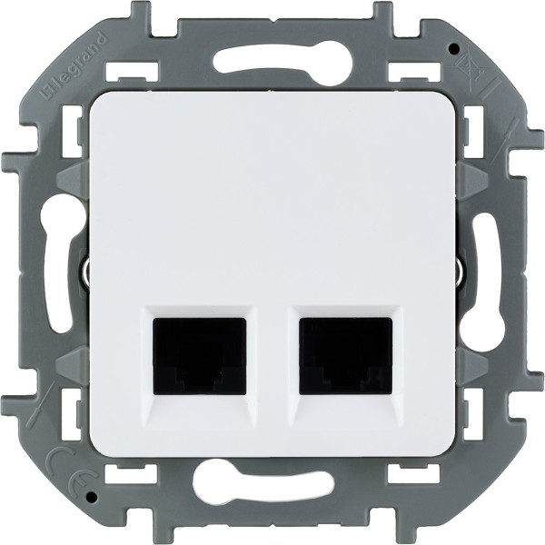 Inspiria - Розетка 2хRJ-45 UTP CAT6 (белый)