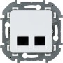 Inspiria - Розетка 2хRJ-45 UTP CAT6 (белый)