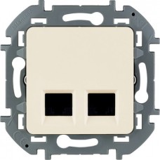 Inspiria - Розетка 2хRJ-45 UTP CAT6 (сл.кость)