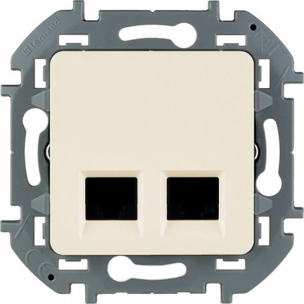 Inspiria - Розетка 2хRJ-45 UTP CAT6 (сл.кость)