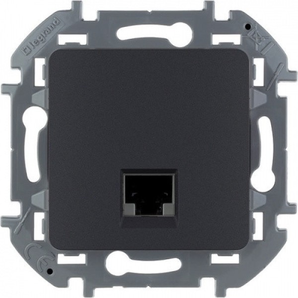 Inspiria - Розетка 1хRJ-45 UTP CAT6 (антрацит)