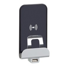 Etika - Беспроводное зарядное устр-во 1A с USB Type A, 2,4A (антрацит)