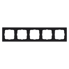 Рамка 5-кратная - G-Classic (черный матовый - soft touch), артикул G1005PB