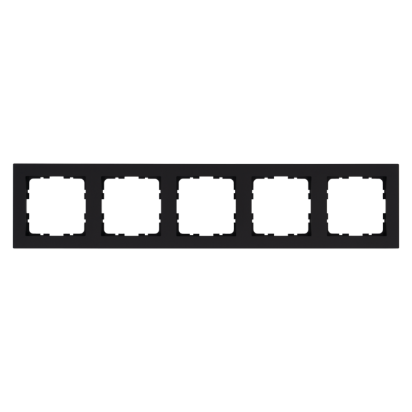Рамка 5-кратная - G-Classic (черный матовый - soft touch), артикул G1005PB