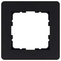 Рамка 1-кратная - G-Flex (черный матовый - soft touch), артикул G1101PB