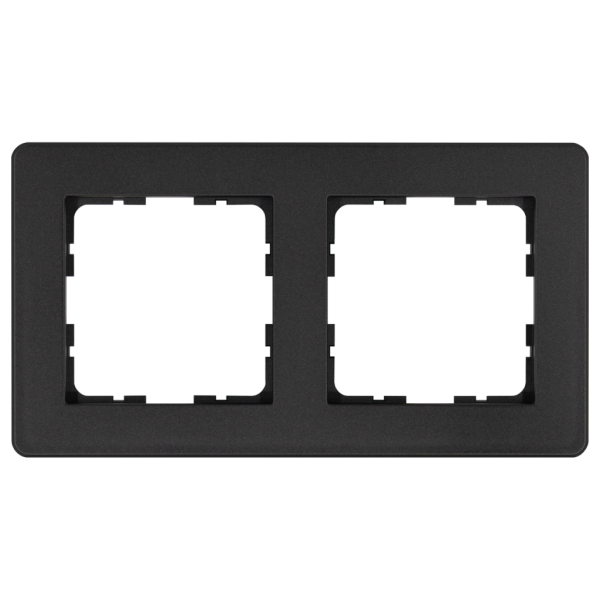 Рамка 2-кратная - G-Flex (антрацит), артикул G1102B