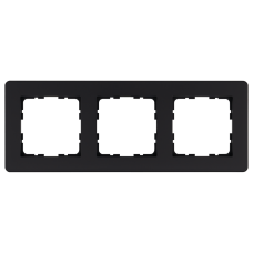 Рамка 3-кратная - G-Flex (черный матовый - soft touch), артикул G1103PB