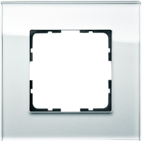 Рамка 1-кратная из стекла - G-Glass (белый), артикул G1001GW