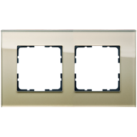 Рамка 2-кратная из стекла - G-Glass (шампань), артикул G1002GG