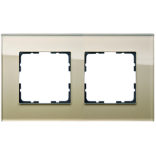 Рамка 2-кратная из стекла - G-Glass (шампань), артикул G1002GG