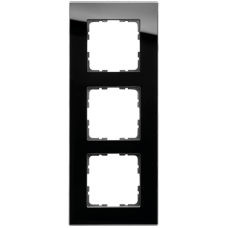 Рамка 3-кратная из стекла - G-Glass (черный), артикул G1003GB