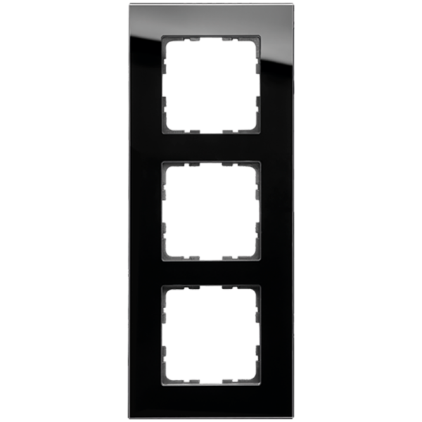 Рамка 3-кратная из стекла - G-Glass (черный), артикул G1003GB
