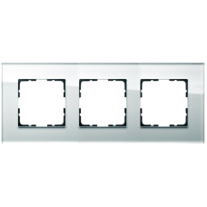 Рамка 3-кратная из стекла - G-Glass (белый), артикул G1003GW