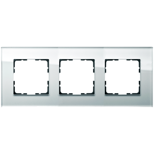 Рамка 3-кратная из стекла - G-Glass (белый), артикул G1003GW