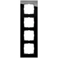 Рамка 4-кратная из стекла - G-Glass (черный), артикул G1004GB