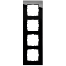 Рамка 4-кратная из стекла - G-Glass (черный), артикул G1004GB