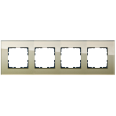 Рамка 4-кратная из стекла - G-Glass (шампань), артикул G1004GG
