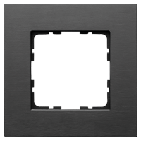 Рамка 1-кратная из алюминия - G-Metal (черный), артикул G1001AB