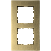 Рамка 2-кратная из алюминия - G-Metal (шампань), артикул G1002AG