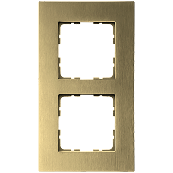 Рамка 2-кратная из алюминия - G-Metal (шампань), артикул G1002AG