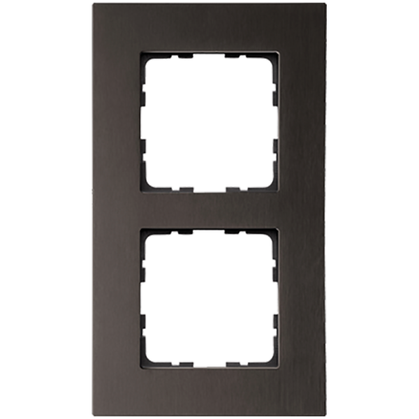 Рамка 2-кратная из алюминия - G-Metal (коричневый), артикул G1002AZ