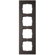 Рамка 4-кратная из алюминия - G-Metal (коричневый), артикул G1004AZ