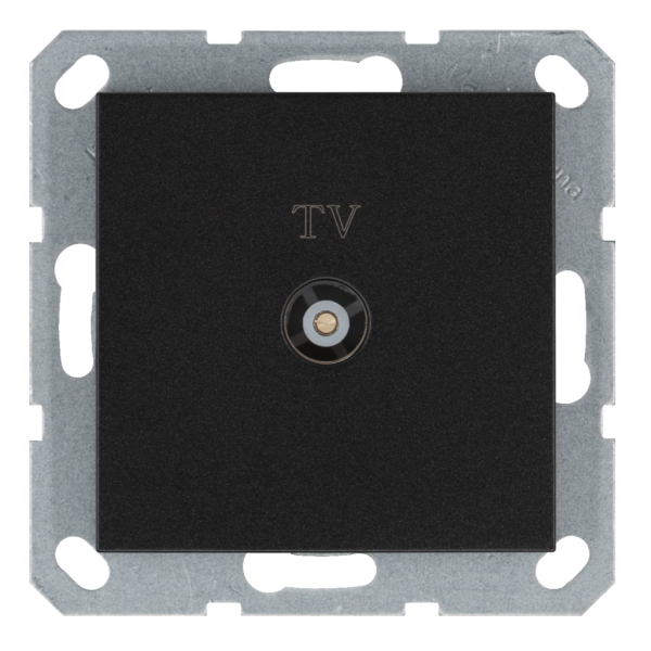 Розетка TV оконечная с накладкой - G (антрацит), артикул G6001B