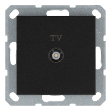 Розетка TV проходная с накладкой - G (антрацит), артикул G6002B