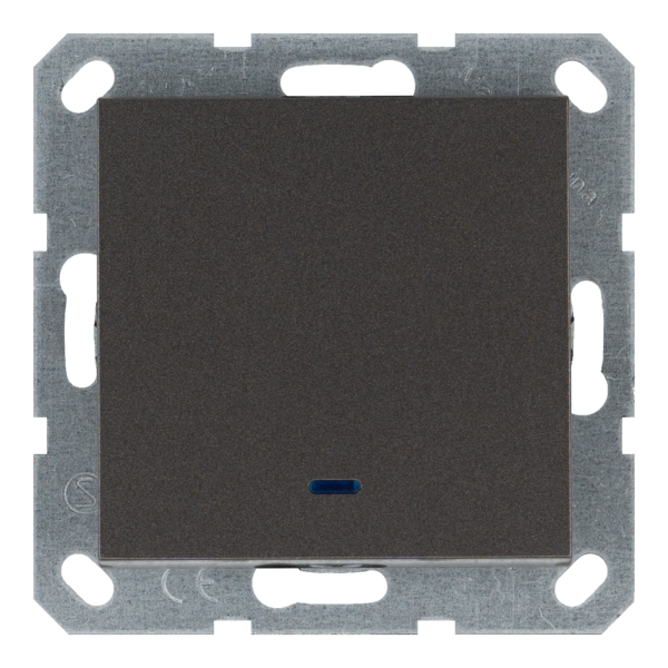 Выключатель 1-клавишный 10A с LED-подсветкой с клавишей - G (мокко), артикул G3011NZ