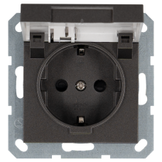 Розетка SCHUKO&reg; 16A с крышкой и со шторками - G (мокко), артикул G5505Z