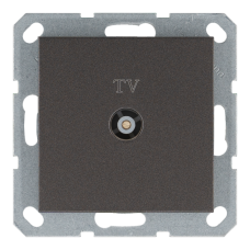 Розетка TV проходная с накладкой - G (мокко), артикул G6002Z