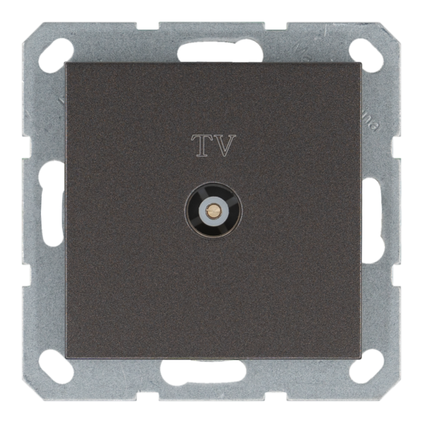 Розетка TV проходная с накладкой - G (мокко), артикул G6002Z