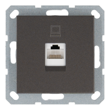 Розетка одинарная компьютерная RJ45 с накладкой - G (мокко), артикул G6105Z