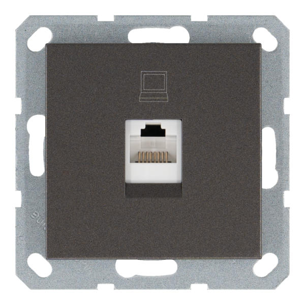 Розетка одинарная компьютерная RJ45 с накладкой - G (мокко), артикул G6105Z