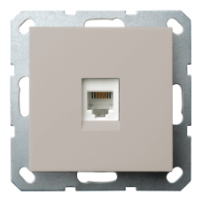 Розетка одинарная компьютерная RJ45 с накладкой - G (тауп), артикул G6105T