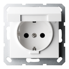 Розетка SCHUKO&reg; 16A с крышкой и со шторками - G (белый глянцевый), артикул G5505W