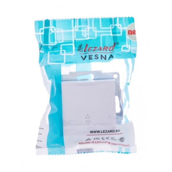 Выключатель проходной белый Lezard Vesna