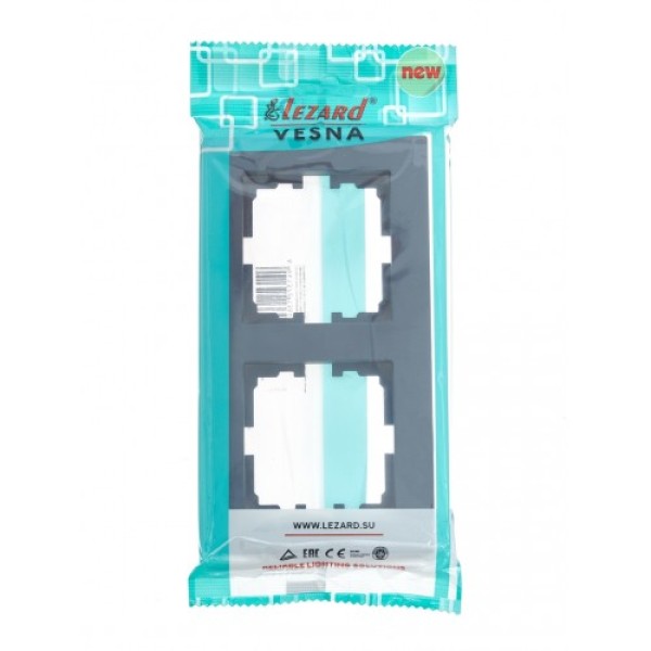 Рамка 2-ая горизонтальная графит Lezard Vesna