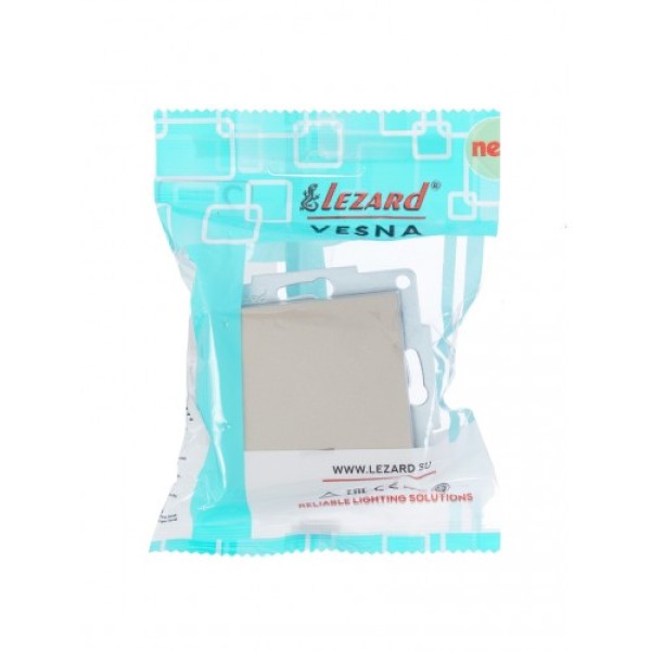Выключатель 1кл. с подсветкой титановый Lezard Vesna