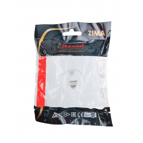 Розетка телефонная евро белая Lezard Zima (без рамки)