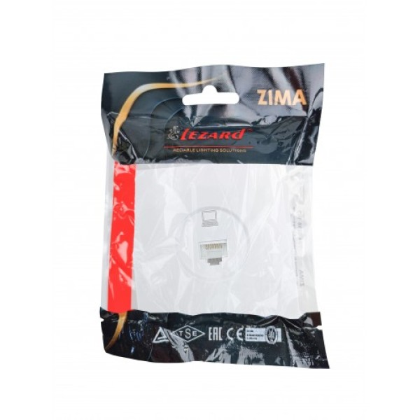 Розетка компьютерная белая Lezard Zima (без рамки)