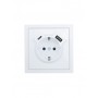 Розетка с/з TC + USB разъем белая Lezard Zima (без рамки)
